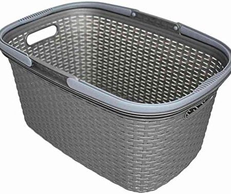 Wäschekorb Rattan-Design, 56x37x28cm, farblich sortiert