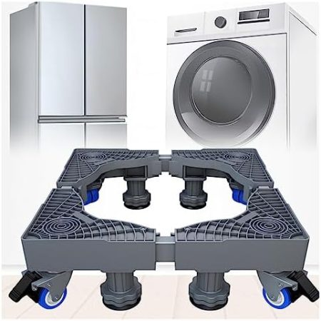 ALIEDA Basis Für Waschmaschine Entfernbarer Ständer Untergestelle Für Waschtrockner Stark Und Robust Waschmaschinen Erhöhung Waschmaschine,8Beine-4Rollen
