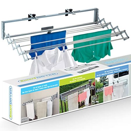 The Original Smartdryer Wäscheständer, ausziehbar, ideal für Wohnmobil, Balkon, Pool oder Waschküche, 116,8 cm