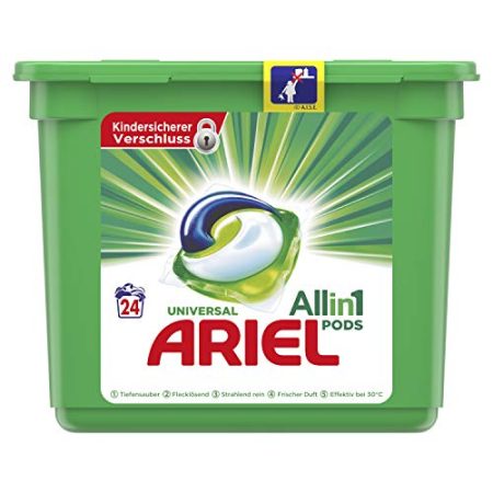 Ariel 3 in 1 Pods Vollwaschmittel, 1er Pack (1 x 24 Waschladungen)