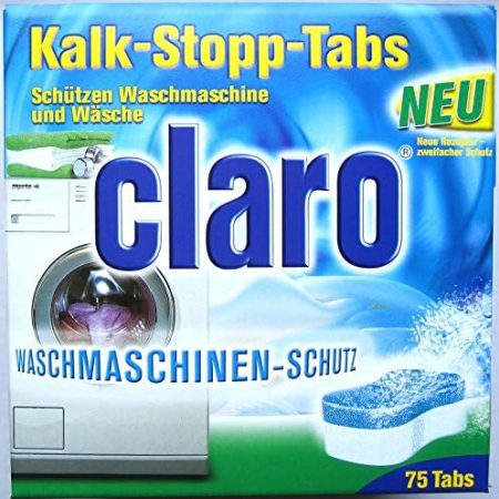 Claro Waschmaschinen Kalk-Stopp-Tabs 75er Pack, 75 x 14g