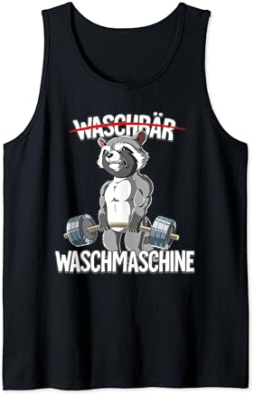 Waschbär Waschmaschine Bodybuilding Fitness Gym Tank Top