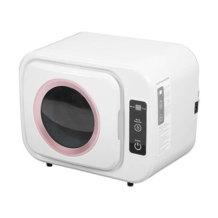 BAOFUYA Mini-Wäschetrockner mit Belüftung, Kompakter Mini-Trockner, 300 W, 3 Verstellbare, Freistehende Tischtrockner für Wohnungen, Wohnheime, Wohnmobile (White)