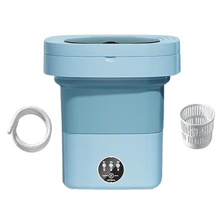 Sharplace Faltbare Mini-Waschmaschine, tragbare Waschmaschine, 9 l, praktisch, platzsparend, Socken, automatische Wäschewaschmaschine, Mini-Klappwaschmaschine, Blau