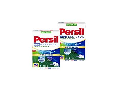 Persil Universal Pulver Tiefenrein Waschmittel 260 WL (2 x 130 Waschladungen), Vollwaschmittel für reine Wäsche und hygienische Frische für die Maschine, effektiv von 20 °C bis 95 °C