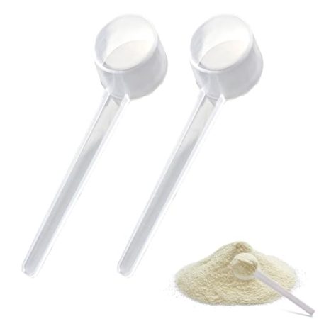 INGJIA 2Pcs Dosierlöffel Proteinpulver Kaffee Messlöffel Proteinpulver 3g Scoop Löffel Transparent Protein Messlöffel Gramm Löffel Messlöffel 5g mit Skala,für Kochen Backen Messlöffel Waschpulver