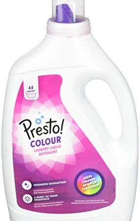 Amazon-Marke: Presto! Flüssiges Colorwaschmittel, frischer Duft, 176 Waschgänge (4 Packungen mit 44)