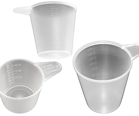 3 x MAAJ MESSBECHER FÜR WASCHMITTEL WASCHPULVERMESSBECHER - MADE IN EU - 100ml + 175ml + 200ml