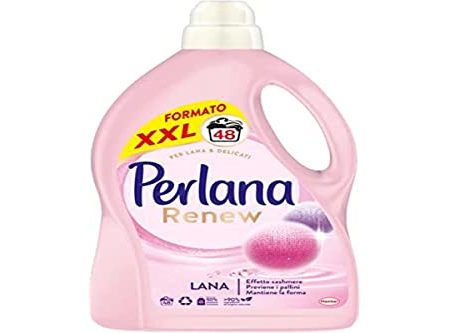 Perlana Renew Flüssigwaschmittel Wolle optimal für alle farbigen Kleidungsstücke, Einzelpackung 48 Wäschen