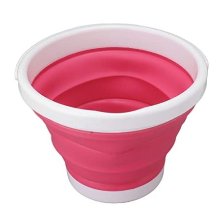 Mini-Waschmaschine, Faltbar, Ultraschallwelle, 4-fach Verstellbar, 10 L, Verschleißarm, Sockenwaschmaschine, Schnelle Emulgierung für Wäsche (Rosa)