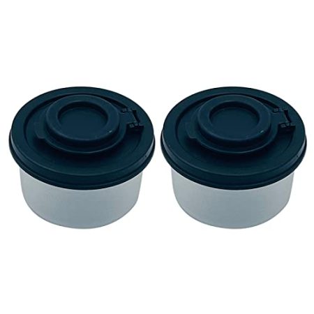 Gewürzdose Pfefferstreuer Proof Set von Shaker To Go Camping Picknick im Freien Küche Lunchboxen Reiseset mit roten Deckeln Deckel aus Kunststoff luftdicht Vorratsdosen Set Luftdicht (Black, One Size)