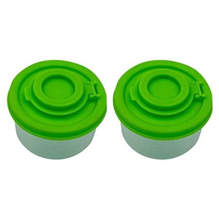 Gewürzdose Pfefferstreuer Proof Set von Shaker To Go Camping Picknick im Freien Küche Lunchboxen Reiseset mit roten Deckeln Deckel aus Kunststoff luftdicht Vorratsdosen Set Luftdicht (Green, One Size)