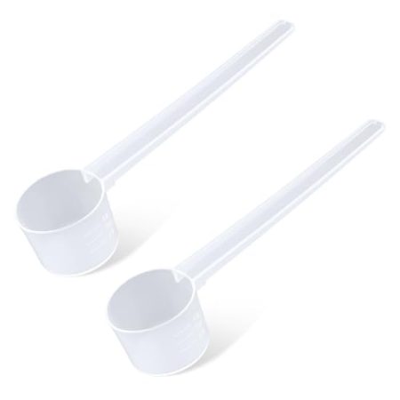 Messlöffel, 2 Stück Scoop Löffel, Transparent Protein Messlöffel, Dosierlöffel, Gramm Löffel, Messlöffel Gramm, Transparent mit Skala 2g, 3g, 4g für Kochen Backen Messlöffel Waschpulver