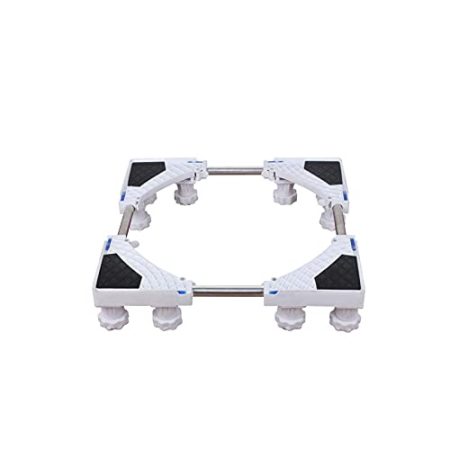 Refrigerator Holder Bracket Anti-Rust Adjustable Height 10-14cm Protable Washing Machine Base Stand Length/Width 42-65cm Dishwasher Wine Cooler Stent for Plant Container (12 Legs)