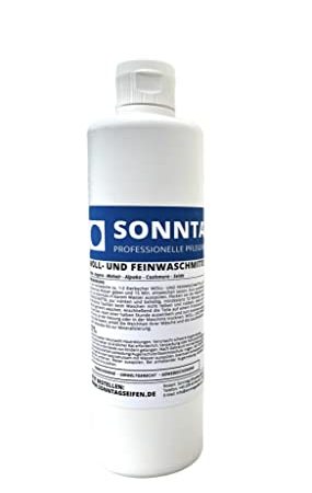 sonntagseifen Fein- und Wollwaschmittel 500 ml, Konzentrat, ideal für Wolle, Cashmere und Seide, flüssig, für Handwäsche