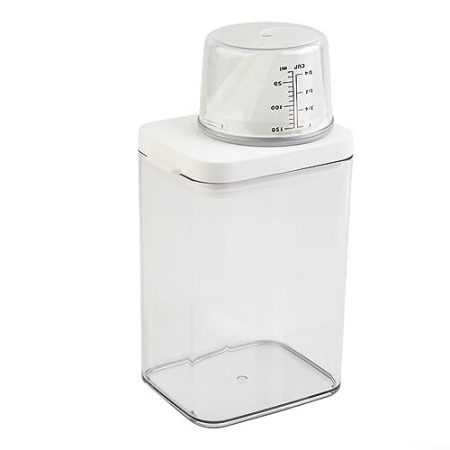 1900ml Spülpulverbehälter, Kunststoff Wäsche Abwaschpulver Behälter Seife Waschmittel Aufbewahrungsbox Deckel Wäschebedarf, luftdichte Aufbewahrungsdosen, Home Storage