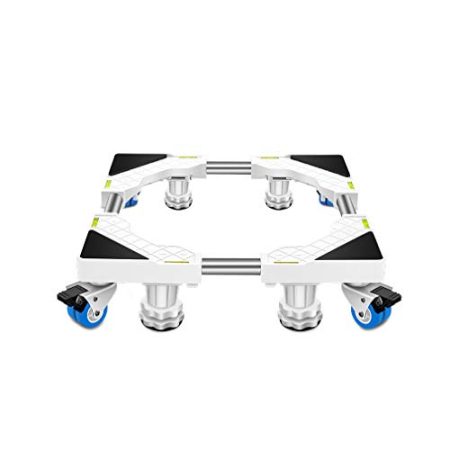 Waschmaschine Sockel Untergestell Verstellbare Sockel für Kühlschrank 45-65cm Trockner Roller Untergestell Stabiler Waschmaschinensockel Podest für Elektrogrossgeräte (4Räder)