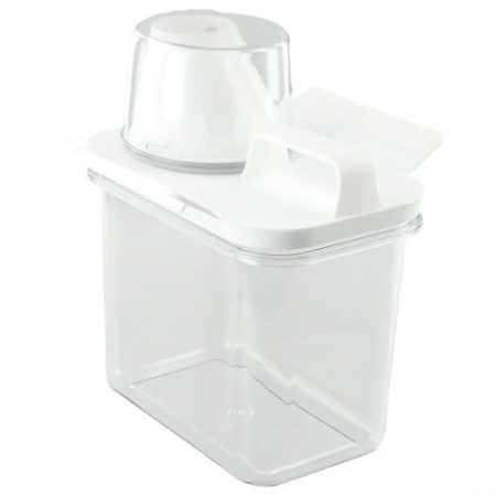 Luftdichter Waschmittelspender mit Messbecher Waschpulverspender Waschpulver Aufbewahrungseimer Waschmittelbox (1100ML)