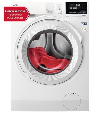 AEG LR7AMZ48UFL Waschmaschine / Serie 7000 mit ProSteam / UniversalDose Schublade / 8,0 kg / Leise / Mengenautomatik / Nachlegefunktion / Kindersicherung / Wasserstopp / 1400 U/min