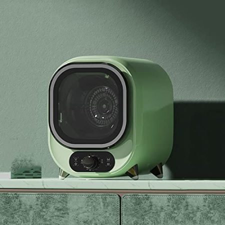 WWJ Mini-Trockner, Edelstahlfass for Wohnung, 450 W Leistung, Dreidimensionale Trocknung Mit Heißer Und Kalter Luft (Color : Green)