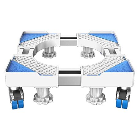 YYHJ Waschmaschinen Sockel Untergestell für Kühlschrank Verstellbare für Trockner,Waschmaschine und Kühlschrank,4 Hebefüße und 4 Gummiräder(Einstellbare Breite 45-68 cm Höhe 10-12 cm)