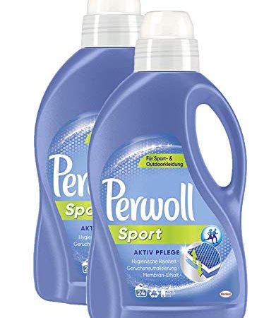 Perwoll Sport Aktiv Pflege Spezialwaschmittel, 48 (2 x 24) Waschladungen, für Sport- und Outdoorkleidung