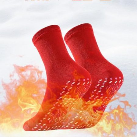 Changtai Beheizbare Socken 1 Paar, Selbsterwärmende Socken Fußwärmer Heizbare Socken Wintersocken Thermosocken Herren Damen Heizbare Beheizte rutschfeste Heizsocken für Outdoor-Aktivitäten