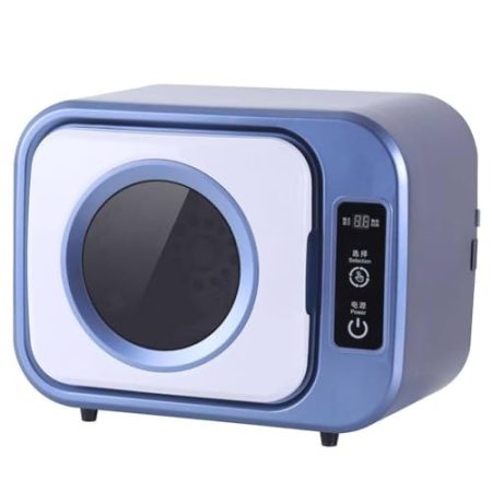 XDLYWUZIQ Kleine Wandmontierte Trommeltrocknungsmaschine, 280 W Mini Tragbarer Elektrischer Wäschetrockner, 3 Automatische Trocknungsmodi, Für Wohnung, Zuhause, Wohnheim,Blue