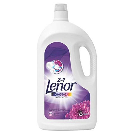 Lenor Waschmittel Flüssig, Flüssigwaschmittel, Color Waschmittel, Farbschutz, Amethyst Blütentraum, 130 Waschladungen (7.15 L)