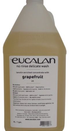 Eucalan - pflegendes Feinwaschmittel für Hand- und Maschinenwäsche Duft Grapefruit, Packungsgröße 4000ml