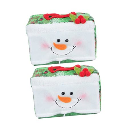 Yardwe 2 Stücke Boxen Weihnachts-gewebe-set Spender Für Kosmetiktücher Weihnachtstaschentuchhalter Toilettenpapier Fall Restaurant-serviette Wohnkultur Büro Tischgestell Weihnachten Vlies