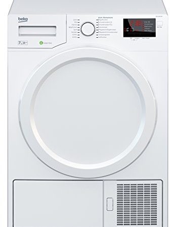 Beko DPS 7405 W3 Wärmepumpentrockner, 7 kg, A++, Multifunktionsdisplay, Aquawave-Schontrommel, Express-Programm, FlexySense Sensortechnologie, automatischer Knitterschutz, säulenfähig, Weiß