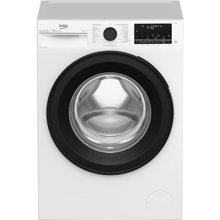 Beko B3WFR58615W Waschvollautomat, Waschvollautomat, 8 kg, Schleuderwahl 1600 U/min, SteamCure Dampffunktion, allergikergeeignet, AquaWave Schontrommel, Bluetooth-Steuerung, Weiß