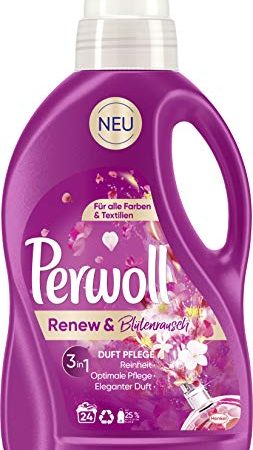 Perwoll Renew & Blütenrausch, Flüssigwaschmittel für alle Textilien mit elegantem Duft (2 x 1,44L)