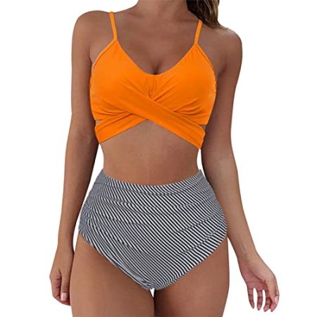 Bademode Damen Set Zweiteiler Damen Badeanzug Elegant Sommer Strandmode Badeanzüge Elegant Vintage Sexy Bikini Mädchen Anzug Damen Figurformend Effekt Damen Kleidung Bikini Oberteil