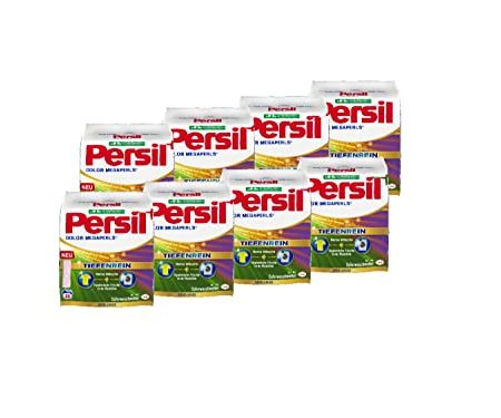 Persil Color Megaperls 128 WL (8 x 16 Waschladungen), Colorwaschmittel mit Tiefenrein Technologie, Waschmittel für reine Wäsche & hygienische Frische für die Maschine, 20 °C bis 60 °C