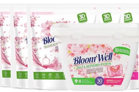 BloomWell Waschmittel Pod, Color Waschmaschinen Pods, Wäschepods Laundry Pods, Waschtabs Waschmittel Pods Angebot mit Intensivem Dufterlebnis (180 Waschladungen)