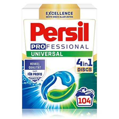 Persil Professional Universal 4in1 DISCS (104 Waschladungen), Waschmittel Großpackung mit Tiefenrein-Plus Technologie, auch für Profis, Vollwaschmittel für hygienische Frische