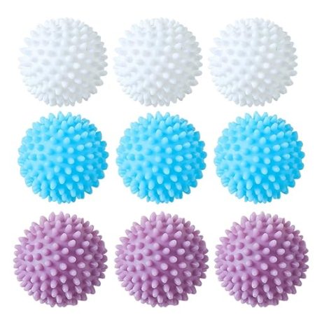 ACMEDE 9 Stück Trockner Ball, Waschkugel für Waschmaschine, Wiederverwendbare Dryer Balls,Wäsche Wäschetrockner Trocknen Ball, Trocknerkugeln für Trockner und Wäschetrockner 6.5 * 6.5cm