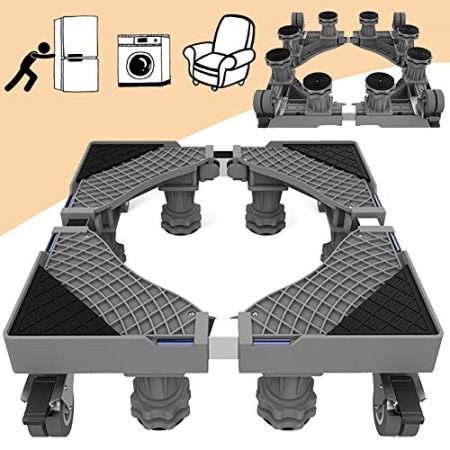 LXYYSG Waschmaschinen Sockel Untergestell, Multifunktion Basis Einstellbar Base mit 4 Gummirad für Geschirrspüler/Trockner/Klimaanlage/Kühlschrank, Stoßfest Möbelträger, Größe: 70-45cm