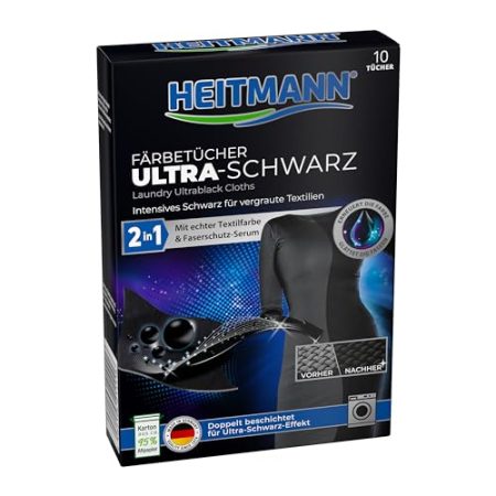 HEITMANN - Färbetücher Ultra Schwarz - 1er Pack - 10 Tücher