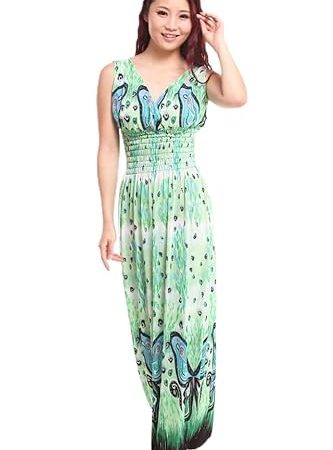 Frauen Lady Strand Rock V-Ausschnitt Kleid Lange Kleid Strand Urlaub Butterfly Print Dress Leisure Sports Kleid