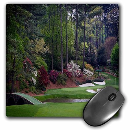 3dRose mp_131410_1 Augustas Amen Corner Golfplatz – Golfer on Bridge Mauspad