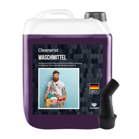 Cleanerist Premium Flüssigwaschmittel SONDER EDITION BLACK DIAMOND | 5 Liter Waschmittel Grosspackung | bis zu 110 Waschladungen I schwarze & dunkle Wäsche + Ausgießer