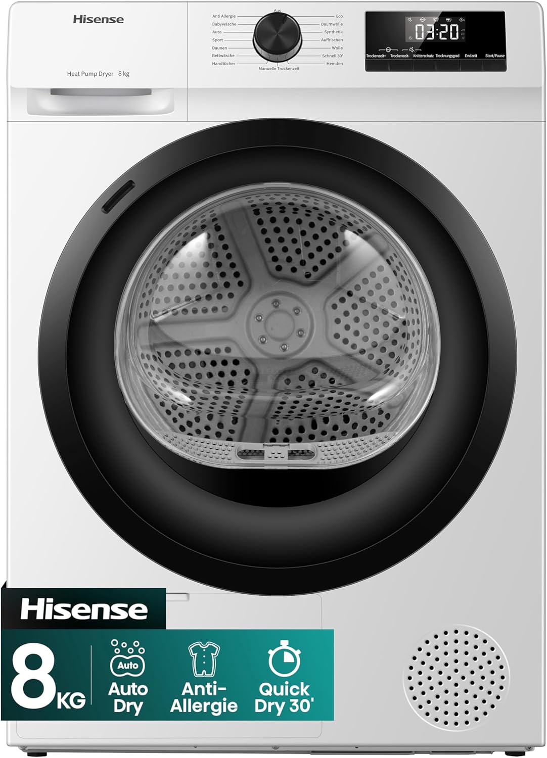 Hisense DHQE800BW2 Wärmepumpentrockner