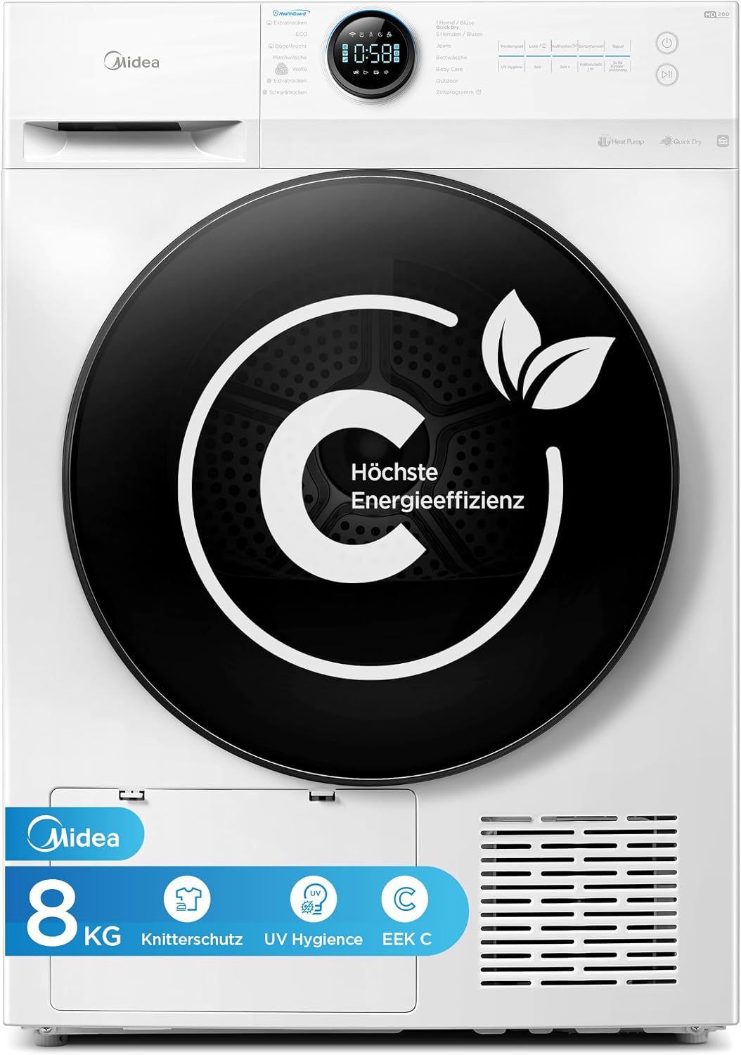 Midea MD20EH80WB-A3 Wärmepumpentrockner